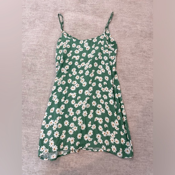 Reformation Green Daisy Seville Mini Slip Dress Authentic - Picture 3 of 8